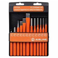 Набор ударного инструмента 12 пр.(зубило, кернер, выколотка) холдер