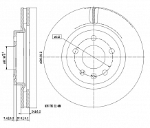 Диски тормозной для автомобилей Hongqi HQ9 (22-) задний d=293 окрашенный