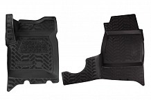 Ковры для UAZ Patriot ПРОФИ (16-), передние 2 шт., выс.борт, 3D с подпятником, ТЭП, черн.