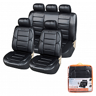 Чехлы для сидений универсальные "PREMIER", 11 пред, повыш. комфорт, иск.кожа, черн.