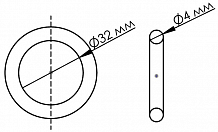 Кмпл для подключения радиатора охл. для а/м VAG (кольца EPDM, 2шт.)