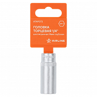 Головка торцевая 1/4" шестигранная 14мм глубокая, пласт.подвес