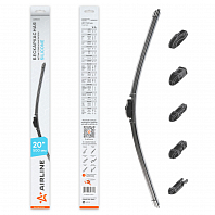 Щетка стеклоочистителя бескаркасная SILICONE 500мм (20") 5 адаптеров