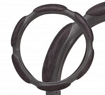 Оплетка на руль, спонжевая, черная, 38 см / M