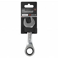 Ключ комбинированный трещоточный короткий 19мм PRO