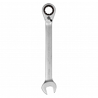 Ключ комбинированный трещоточный с переключателем 21мм пласт. подвес PRO