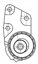 Ролик ГРМ для автомобилей Daewoo Nexia (95-) DOHC/Chevrolet Lacetti (05-) 1.4i/Aveo (05-) 1.4i (натяжной)