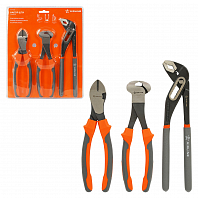 Набор ШГИ 3пр. (бокорезы 200мм, клещи трубные 250мм, кусачки 200мм) блистер