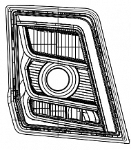 Фара для автомобилей Shacman X3000/X5000 тягач (головного света) светодиодная, с ДХО, правая
