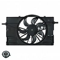 Электровентилятор охлаждения для автомобилей Volvo S40 II (04-) (с кожухом и модулем управления)
