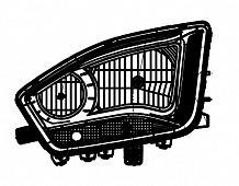 Фара для автомобилей Foton Auman тягач (головного света) галоген, с ДХО, электрический корректор, левая