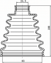Пыльник ШРУСа наружного для автомобилей Лада Vesta NG (23-)