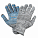 Перчатки трикотажные ХБ с ПВХ покрытием, серые, (5 пар) 7,5 класс/75г., мод.604 airline ADWG037 