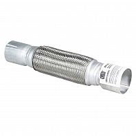Переходник 55/60 L=350 под хомут с виброкомпенсатором 55х200 (нержавеющая алюминизированная сталь)