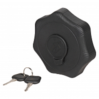 Крышка бензобака 80мм с замком, пластиковая/металлическая для а/м Volvo/DAF/MB/MAN/Камаз