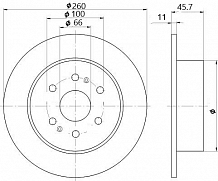 Комплект тормозных дисков для автомобилей Лада Vesta (15-) / Лада Vesta (GFL35) (25-) задняя ось d=260