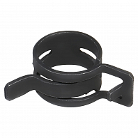 Хомут пружинный 19 (17,8-20,8/12мм), мин.18,3мм, самозажимной, хром-цинк(dacromet),черный
