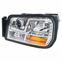 Фара для автомобилей Shacman X3000/L3000 самосвал (головного света) светодиодная, с ДХО, левая