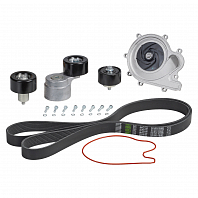 Насос водяной для автомобилей ГАЗель Next ISF2.8E4 (кмпл с ремнем 8PK2166+натяжCM0354+2рол)
