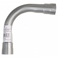 Труба с гибом развальцованная ступенчатая d=40, угол 90 (алюминизированная сталь)
