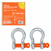 Шаклы буксировочные металлические 3,25 т / 13 т с сумкой, набор 2 шт.