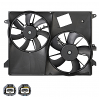 Электровентилятор охлаждения для автомобилей Chevrolet Captiva (11-)/Opel Antara (10-) 2.4i (2 вент.) (с кожухом)