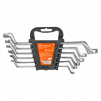 Набор ключей накидных с изгибом 6пр. (6х7мм-17х19мм) холдер