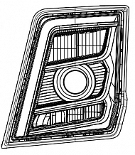 Фара для автомобилей Shacman X3000/X5000 тягач (головного света) светодиодная, с ДХО, левая