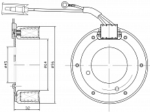 Катушка электромагнитная компрессора кондиционера для автомобилей Volvo FH (93-)