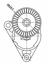 Ролик приводного ремня для автомобилей Chevrolet Lacetti (04-) 1.4i/1.6i (с натяжным механизмом)
