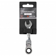 Ключ комбинированный трещоточный шарнирный короткий 10мм PRO