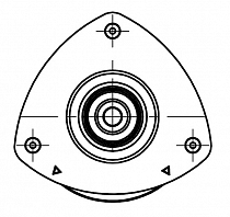 Опора амортизатора для автомобилей Honda Civic VII (00-) (передняя с подшипником)