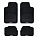 Ковры ковролиновые в салон автомобиля универсальные, цвет черн., компл. 4 шт. airline ACM-CM-05 