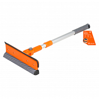 Щетка для мытья стекол с телескопич. ручкой, поролоном и водосгоном складная (50-75см)