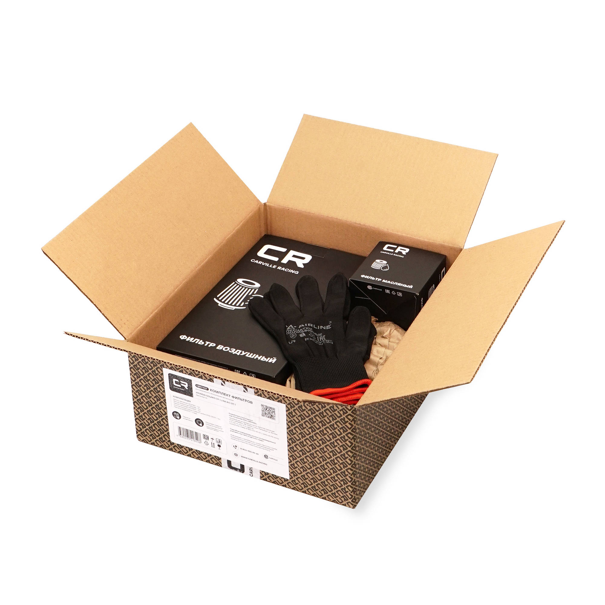 Комплект фильтров для ТО Hyundai Solaris (17-)/Kia Rio (17-) 1.6i Carville Racing CRKIT1021 26300-35505 21513-23001 28113-H8100 97133-D1000