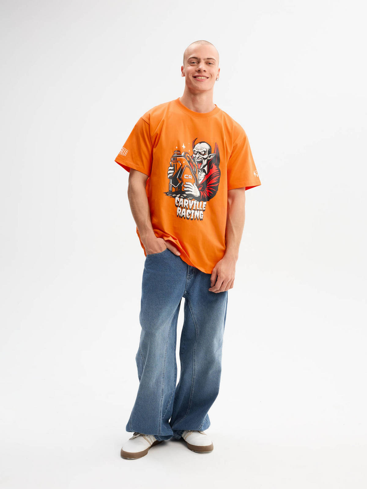 Футболка взрослая CR оранжевая Carville Racing 1CR50 