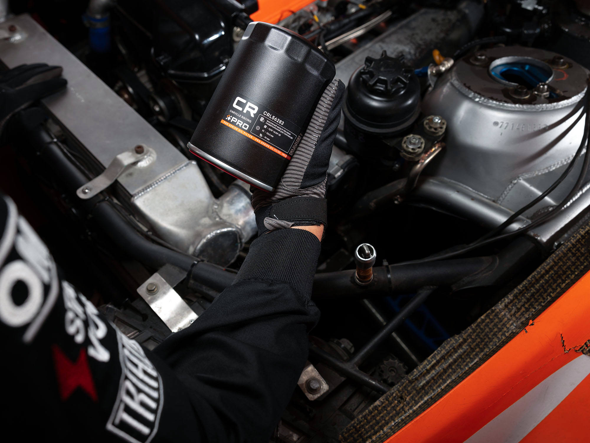 Фильтр масляный универсальный для высокофорсированных ДВС Pro Series H=136,5, D= 94, резьба 13/16"-16UNF-2B Carville Racing CRL56283 25160561 6435679