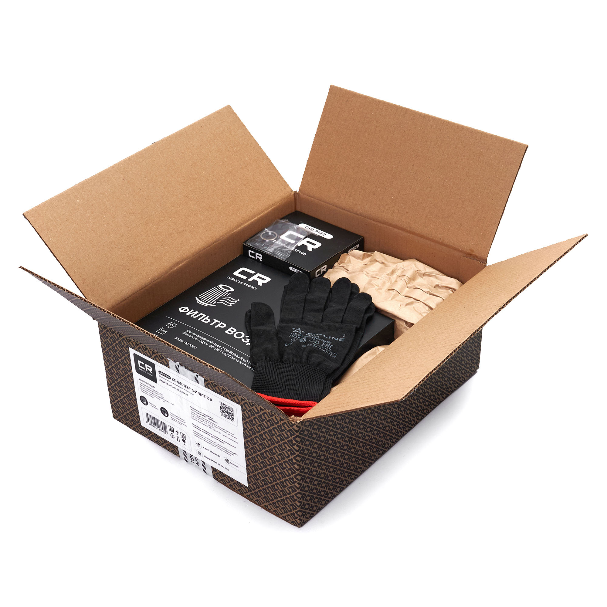 Комплект фильтров для ТО Лада Kalina I,II/Granta I,II/Niva Travel Carville Racing CRKIT1004 2108-1012005 21120-1109080 1118-8122-010