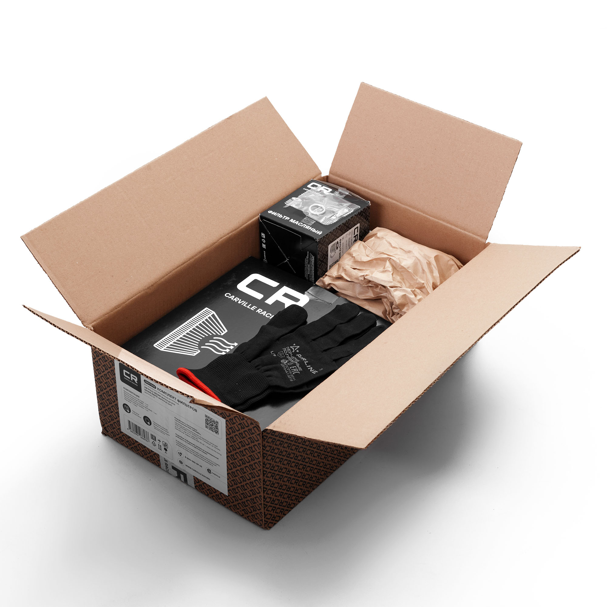 Комплект фильтров для ТО VAG Polo Sedan 1.6i выпуск до 2014/Rapid 1.6i выпуск до 2017 Carville Racing CRKIT1006 03C 115 561 H 036 129 620 H 6Q0 819 653 B