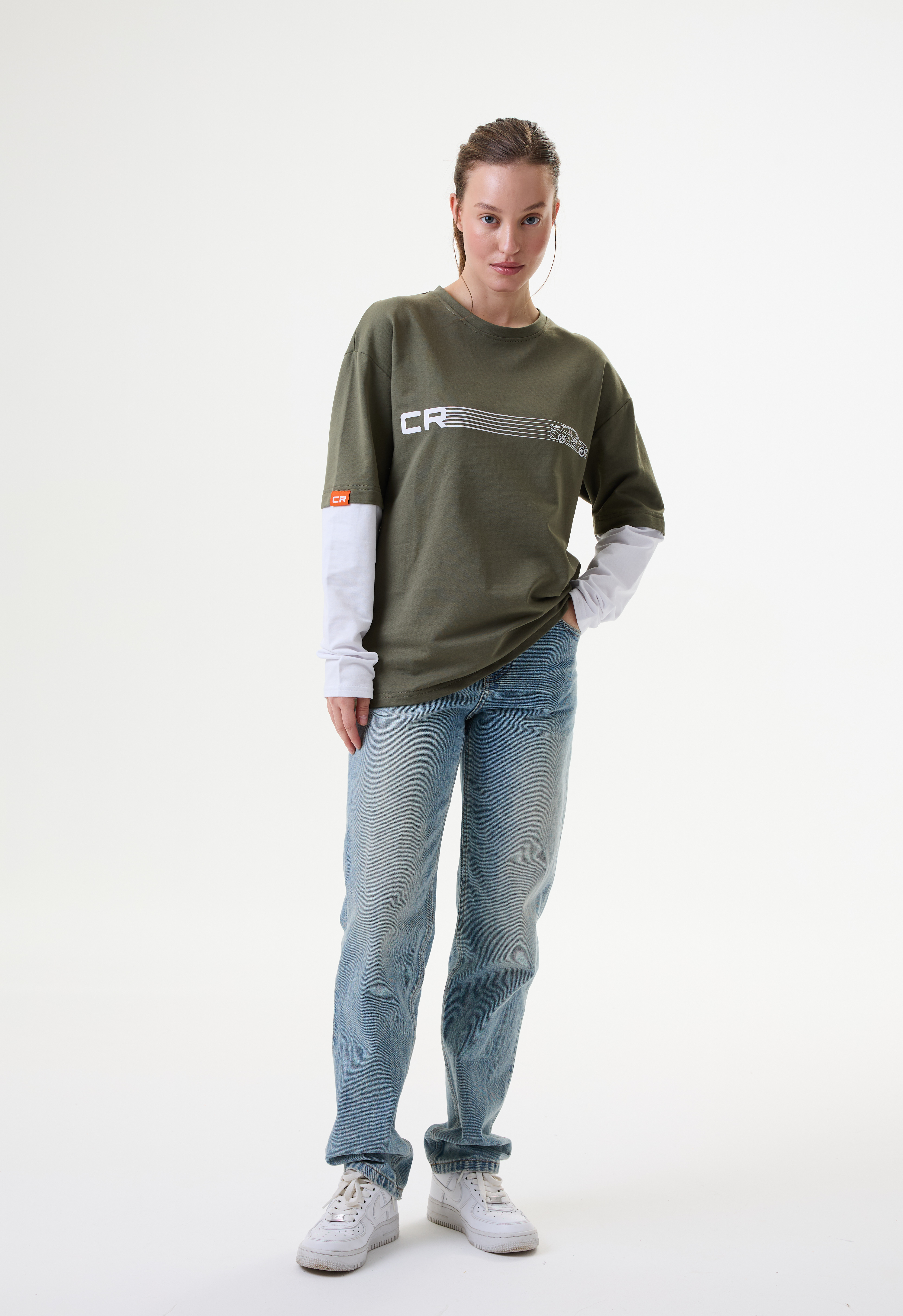 Лонгслив зелёный Carville Racing 1CR29 