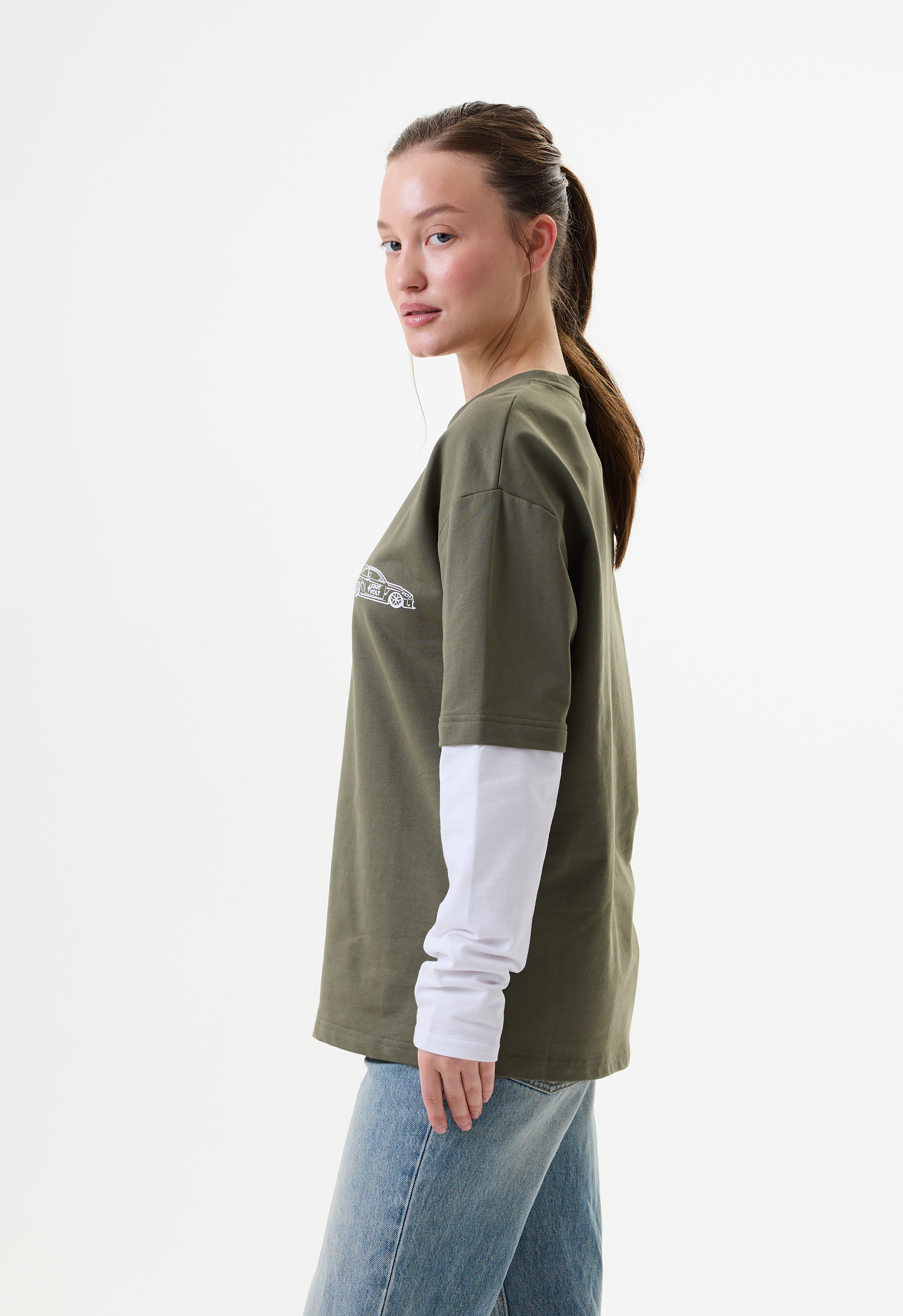 Лонгслив зелёный Carville Racing 1CR29 