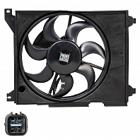 Электровентилятор кондиционера для автомобилей Hyundai Sonata (EF) (98-) (с кожухом) (4-х конт.)