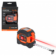 Рулетка 5мx19мм INDUSTRY c лазерным дальномером 40м, магнитный зацеп, двуст. шкала