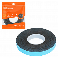 Лента двусторонняя клейкая (скотч), 12мм*5м, акриловая вспененная основа, черная