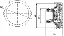 Крышка (пробка) расширительного бачка для а/м Ford Mondeo II (96-)/III (00-)/Transit (00-) 1.2bar