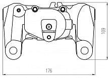 Суппорт тормозной для автомобилей VW Touareg (02-) задний правый d=44мм