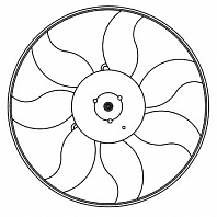 Электровентилятор охлаждения для автомобилей Skoda Octavia A5 (04-)/VW Golf V (03-) (без кожуха) (тип Brose; 300W)