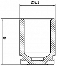 Поршень суппорта для автомобилей Geely Tugella (19-) / Knewstar 001 (24-) задний d=38мм (автомобиль с электродвигателем стояночного тормоза)
