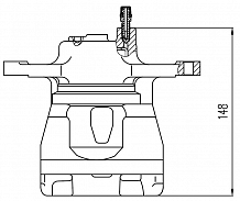 Суппорт тормозной для автомобилей Toyota Allion (07-) / Premio (07-) / Yaris (05-) / (11-) передний правый d=54мм