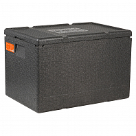 Термоконтейнер с крышкой 60 л, 600*400*400мм, ВПП, цвет черный